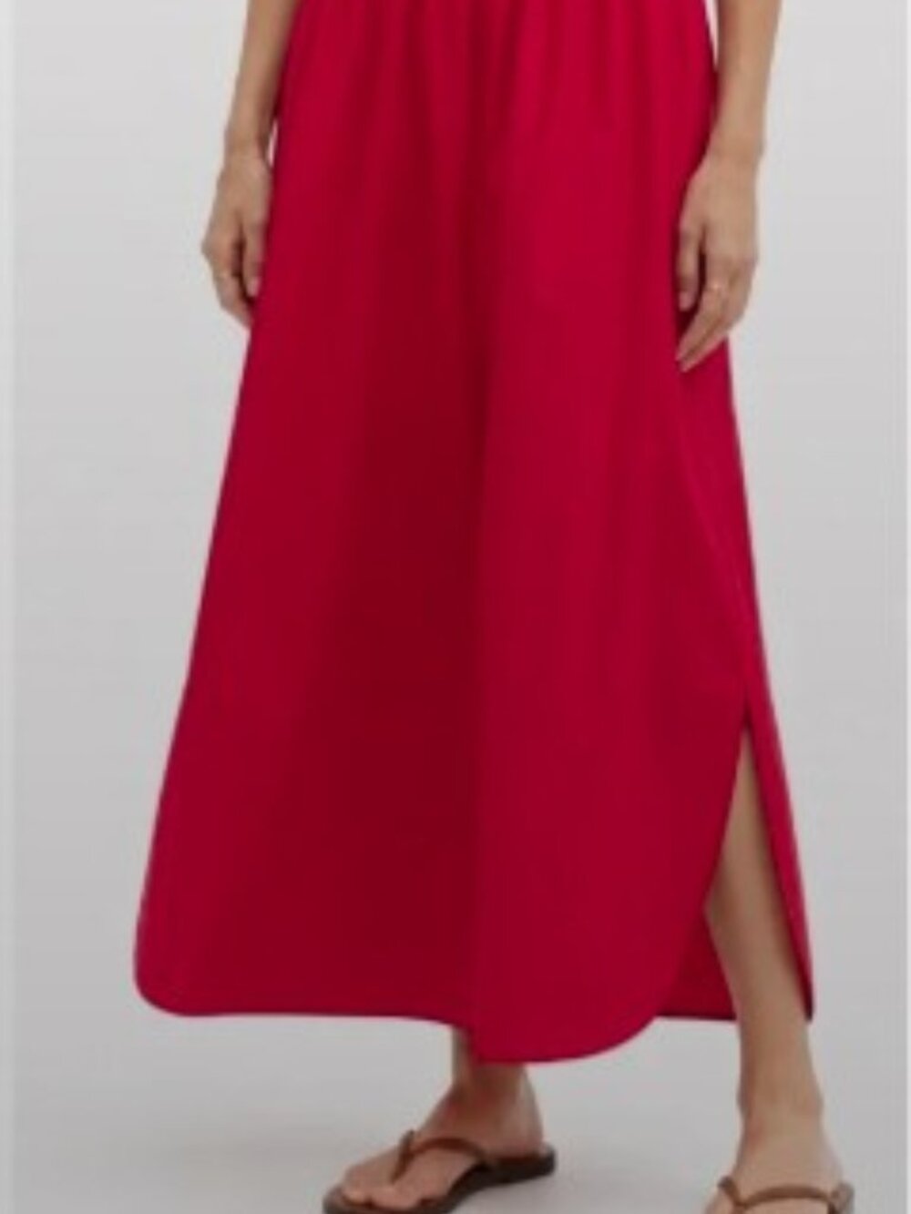 Madewell Red A-Line Maxi Skirt - Picture 2 of 8